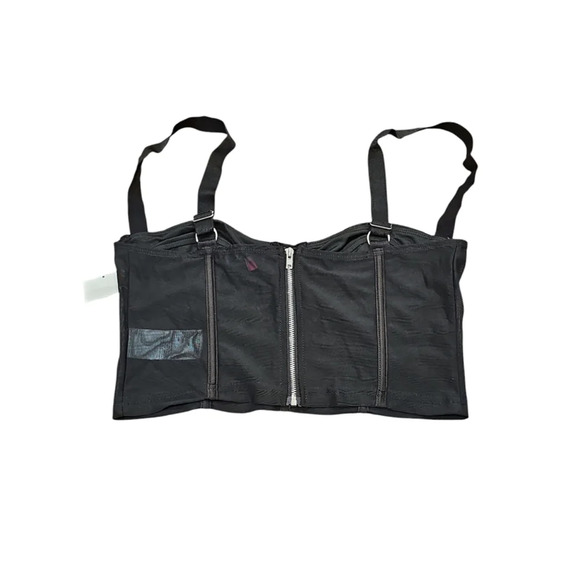 NWOT Edikted Teagen Mesh Corset Top Blavk Sz L - Picture 4 of 6